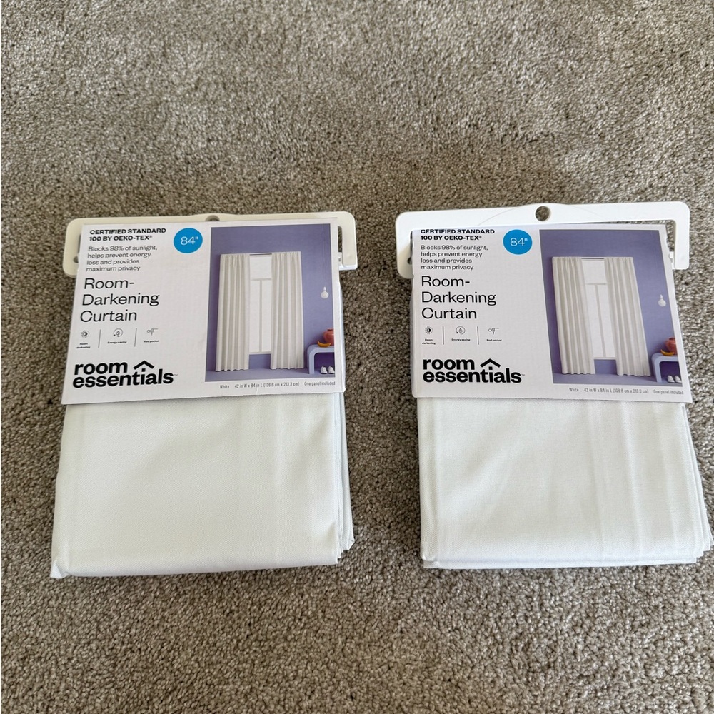 Room Essentials Ivory Room-Darkening Curtain